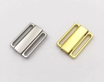 20mm (13/16”) Metal Bikini Clasps Bra Front Closures for Bra Making and Swimwear Bramaking Clips Clickers Front Fasteners (3/4”)