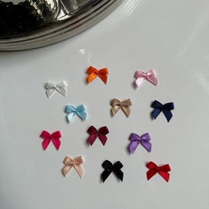 Nastro di raso piccoli fiocchi minuscoli abbellimenti per lingerie reggiseno accessori per la realizzazione di decorazioni per matrimoni abiti da sposa per bambini bambole biglietti album
