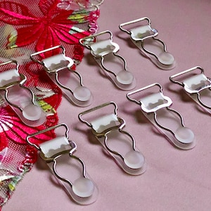 UK Women's Adjustable Garter Belt With Suspender Clips – Stockings Fastener, One Size Fits Most