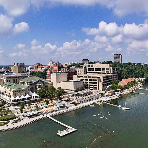 Union Terrace | University of Wisconsin badgers drone wall art live music