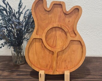 Guitar Charcuterie Board Wooden Cheese Board Music Lover Gift Serving Tray Unique Kitchen Gift for Him Guitar Player Gift
