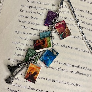 Custom hook bookmark miniature books