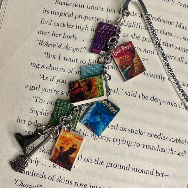 Custom hook bookmark miniature books