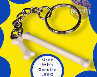 Dino Bones Brick Keychain | Made from Genuine Brick Elements