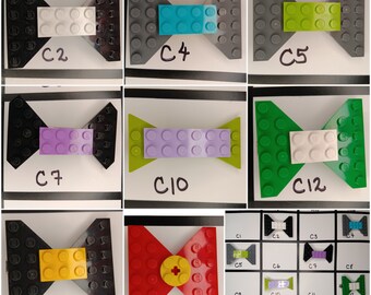 Brick Bow Hair Clip | Handmade Using Genuine Toy Brick Elements | C2-15