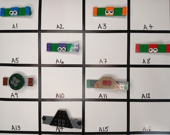 Pop Culture inspired Brick Hair Clips | Handmade Using Genuine Toy Brick Elements