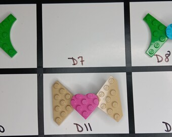 Brick Bow Hair Clip | Handmade Using Genuine Toy Brick Elements | D6-11