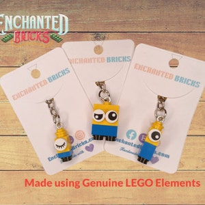 Custom Brick Built &quot;Evil Helper&quot; Keychain | Handmade Using Genuine Toy Brick Elements