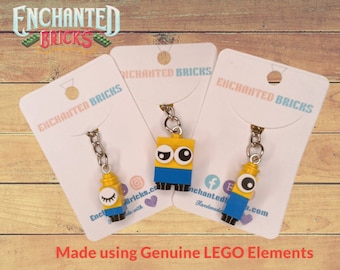 Custom Brick Built "Evil Helper" Keychain | Handmade Using Genuine Toy Brick Elements