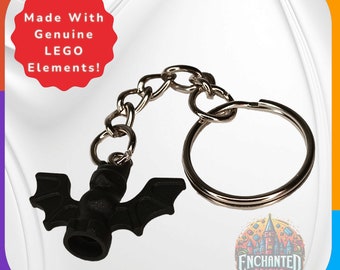 Black Bat Brick Keychain | Made from Genuine Brick Elements