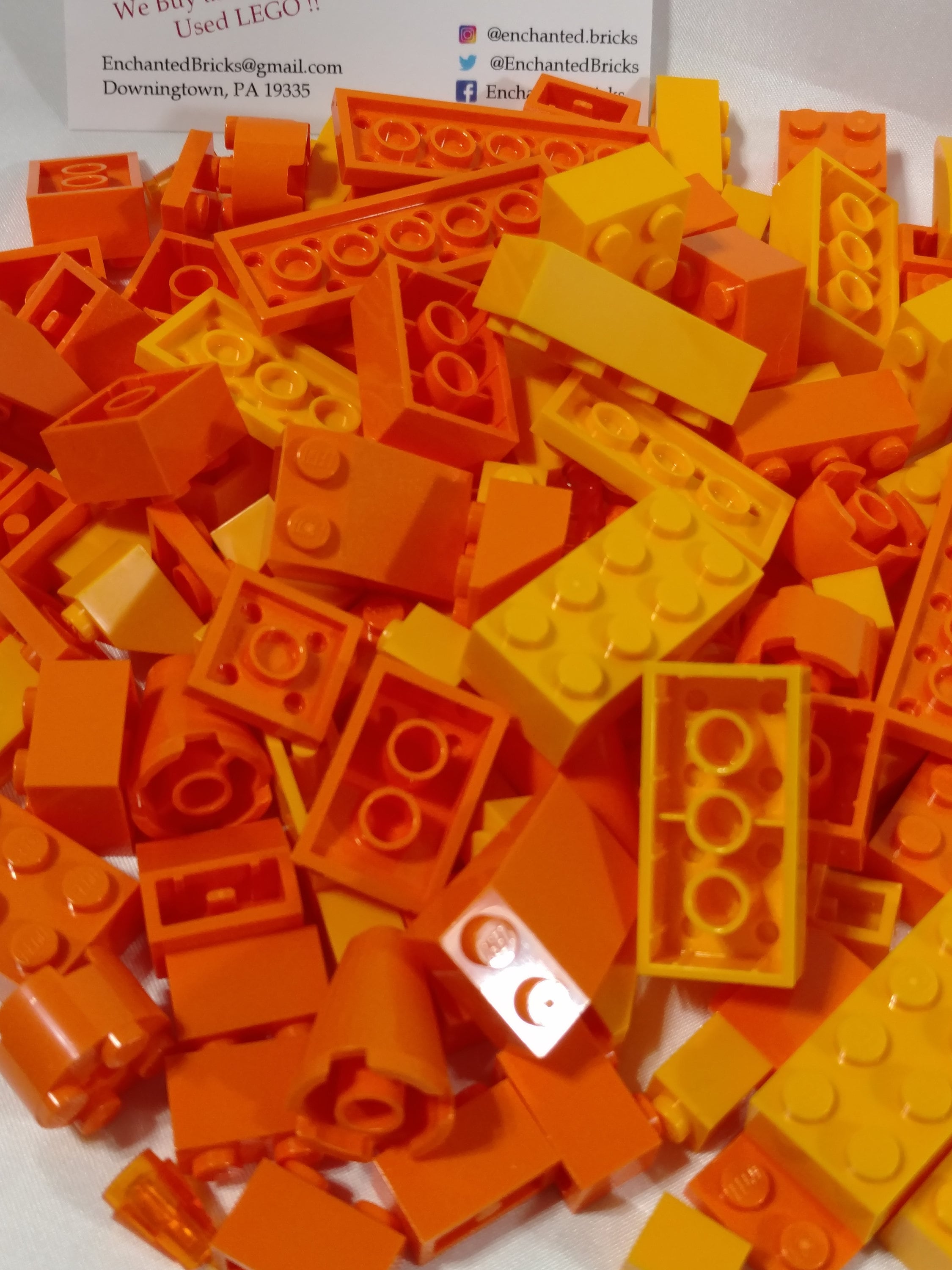 Mixed Orange Bulk Lot 100 Parts With One 1 FREE