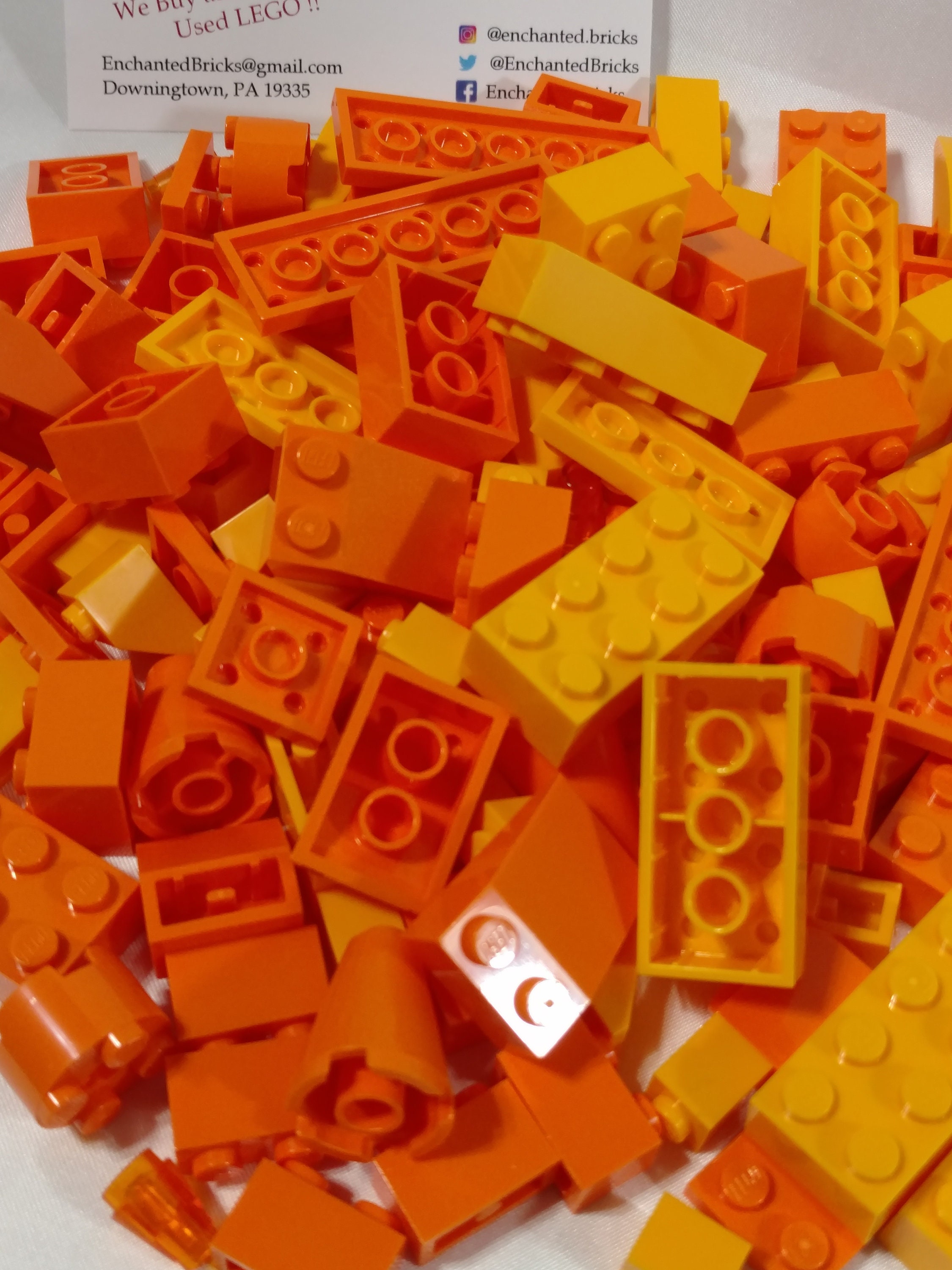 100 Bulk Basic Lego Pieces: Bricks Blocks Plates W/ Bright Colors Purple  Azure Lime Orange Lavender 