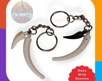 Dino Tooth and Claw Brick Keychain | Handmade Using Genuine Toy Brick Elements