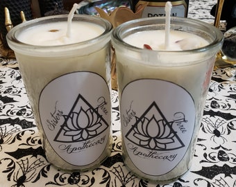 Orange scented Crystal Candle