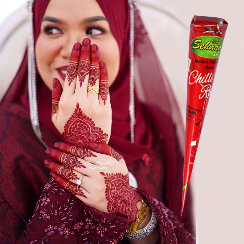 RED CHILLI HENNA Red Henna Red Tatto Cone Henna Arabic Mehendi - Etsy UK