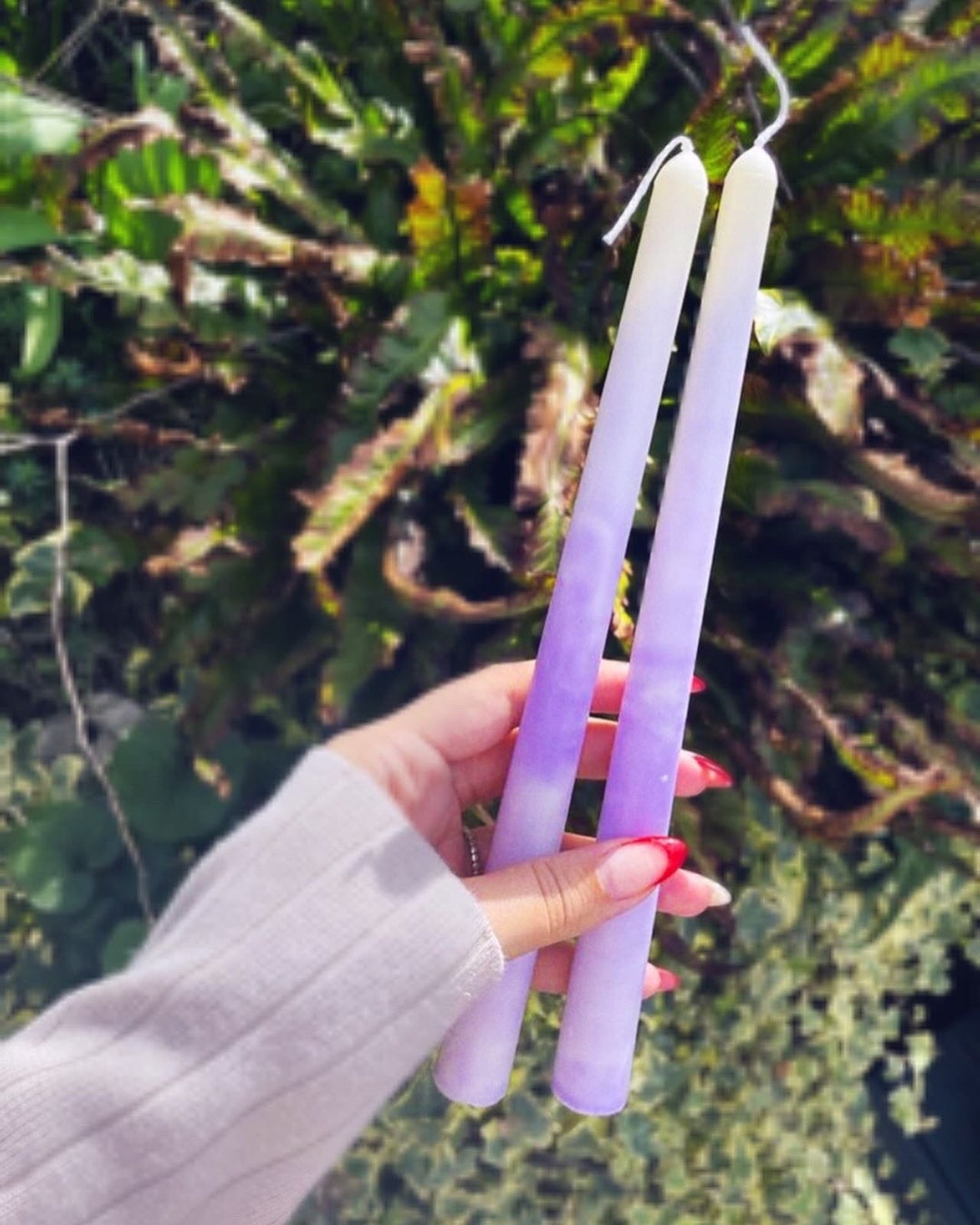 Marble Taper Candles X2 Pillar Candles Soy Wax Candle Sticks Ombré