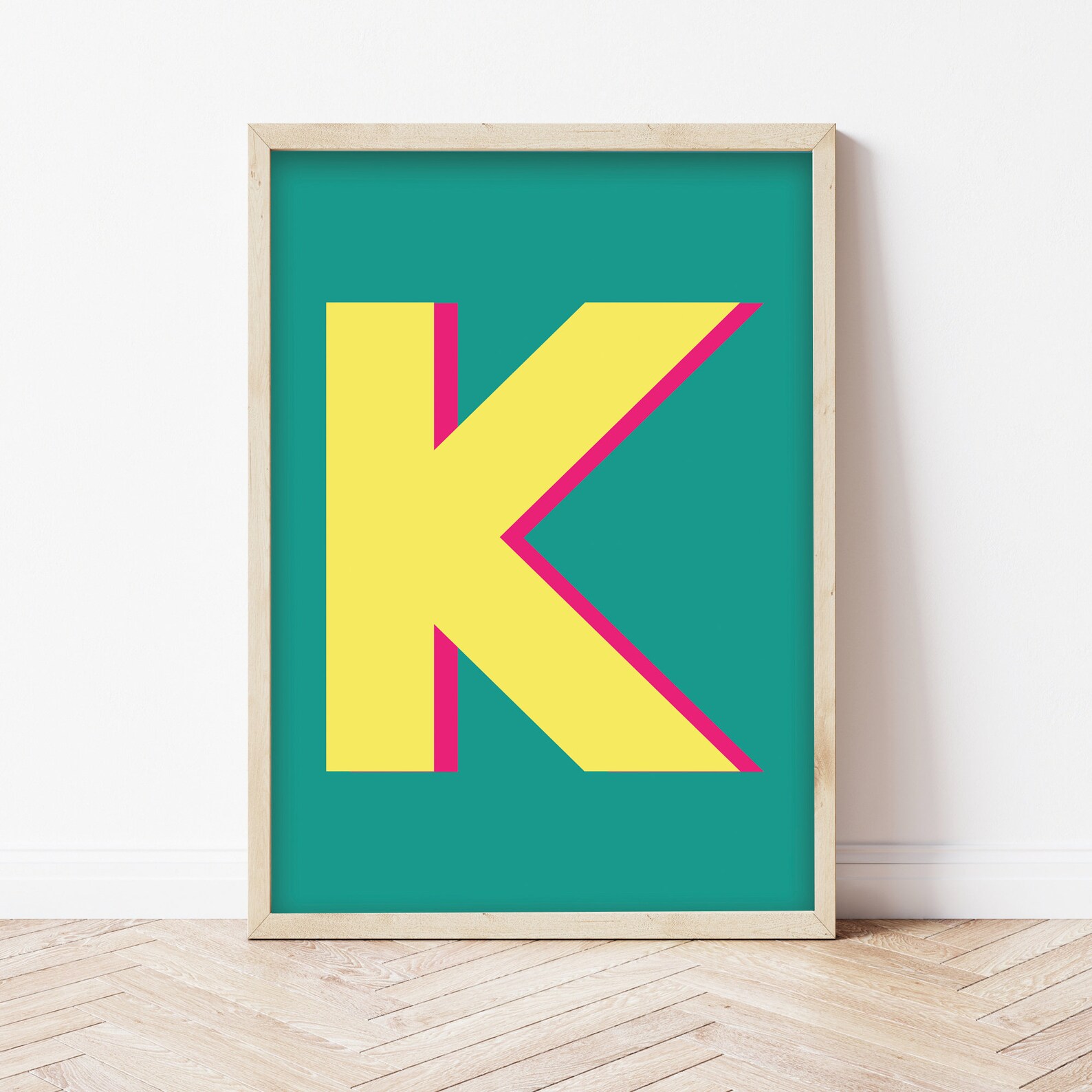 Letter Print Personalised Letter Print Bright Letter Print Etsy