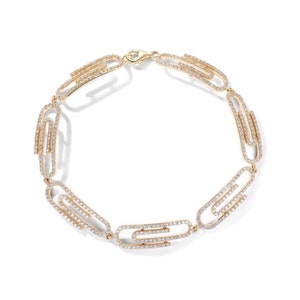 Diamond Paperclip Bracelet | Diamond Bracelet | Paperclip | Funky Bracelet | Diamond | Sparkling Bracelet