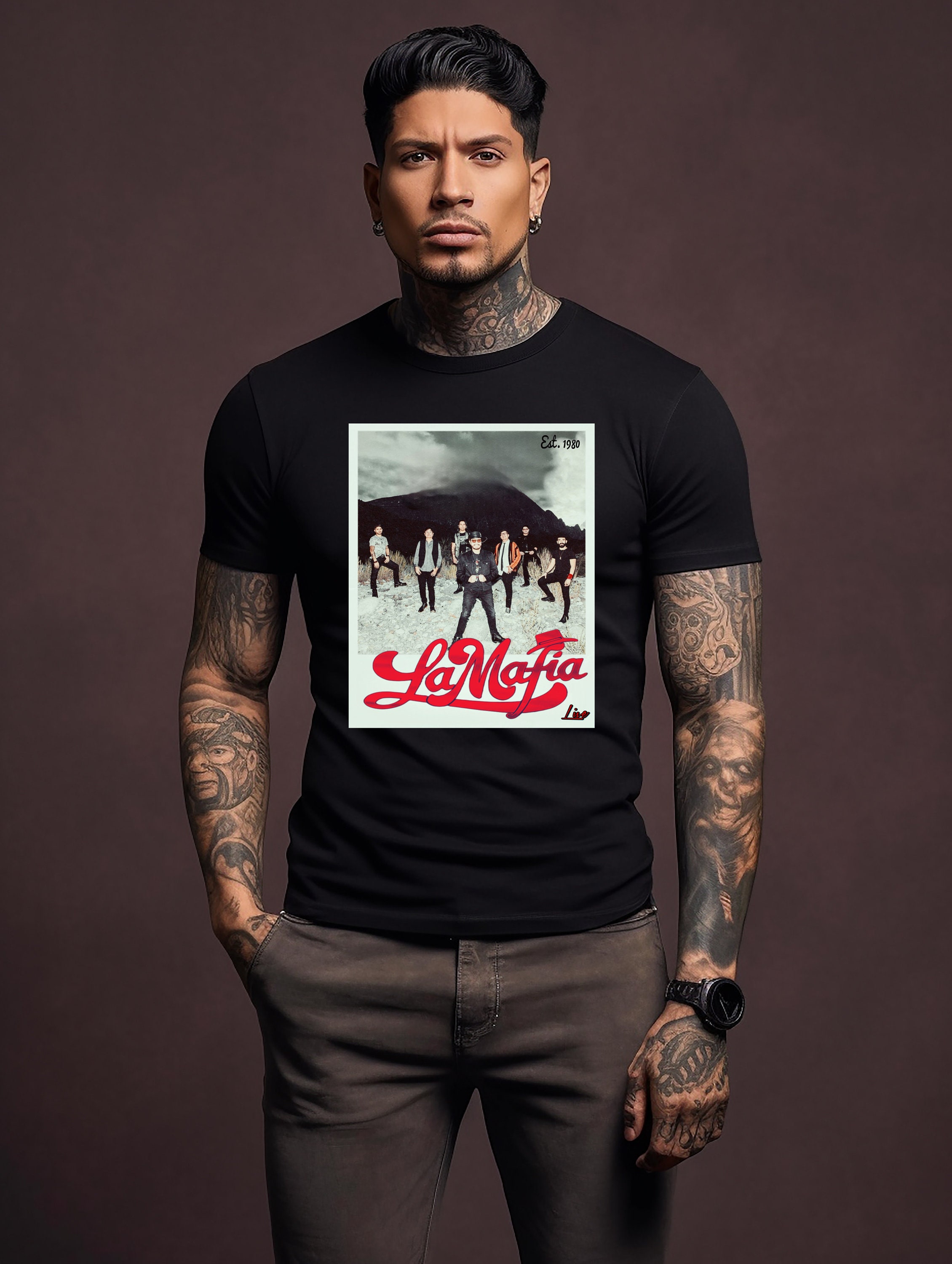 La Mafia Inspired Graphic Tshirt, La Musico Tejano Graphic Shirt