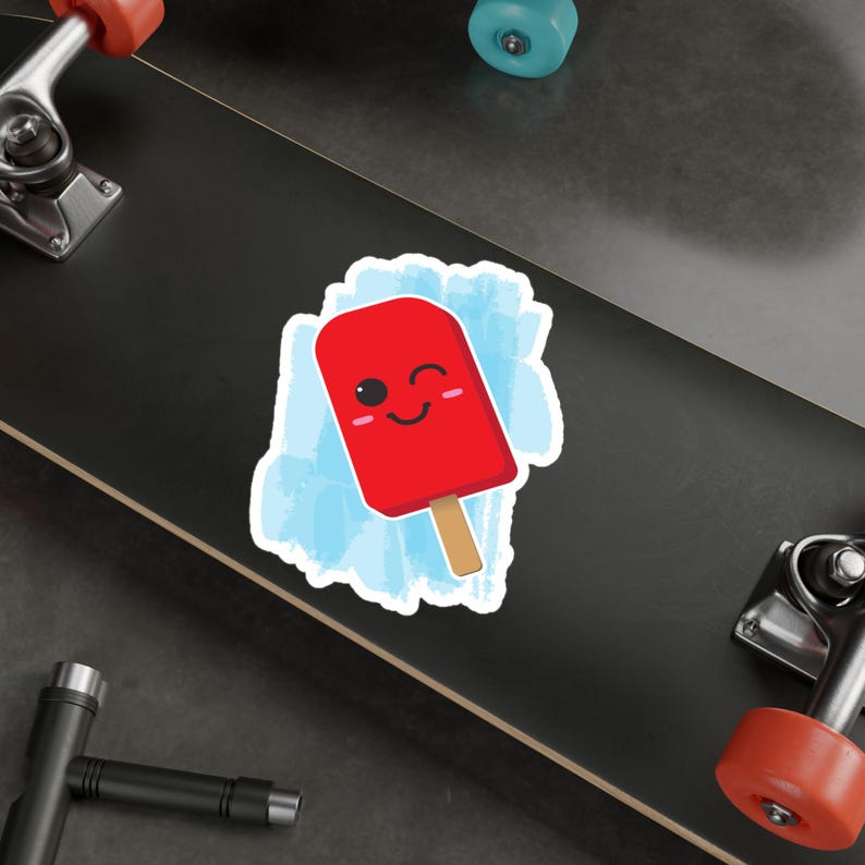 Popsicles Decal Cute Cherry Popsicle Vinyl Kawaii Sticker Decal - Refreshing Summer ...