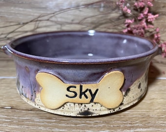 Personalized Handmade Ceramic Pet Bowls XXS-XL
