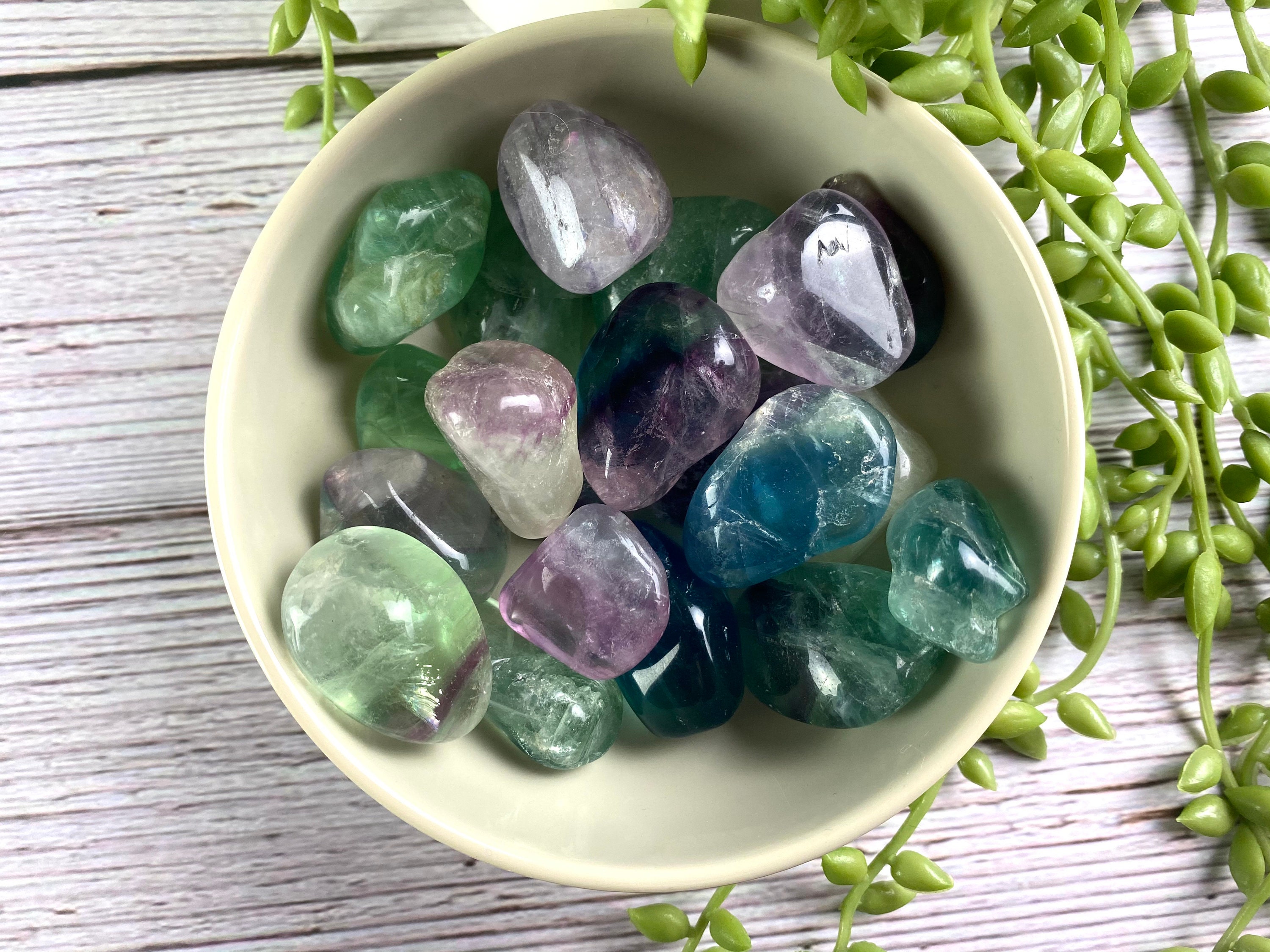 Rainbow Fluorite 2-3cm Tumblestone, Polished Rainbow Fluorite tumbles…