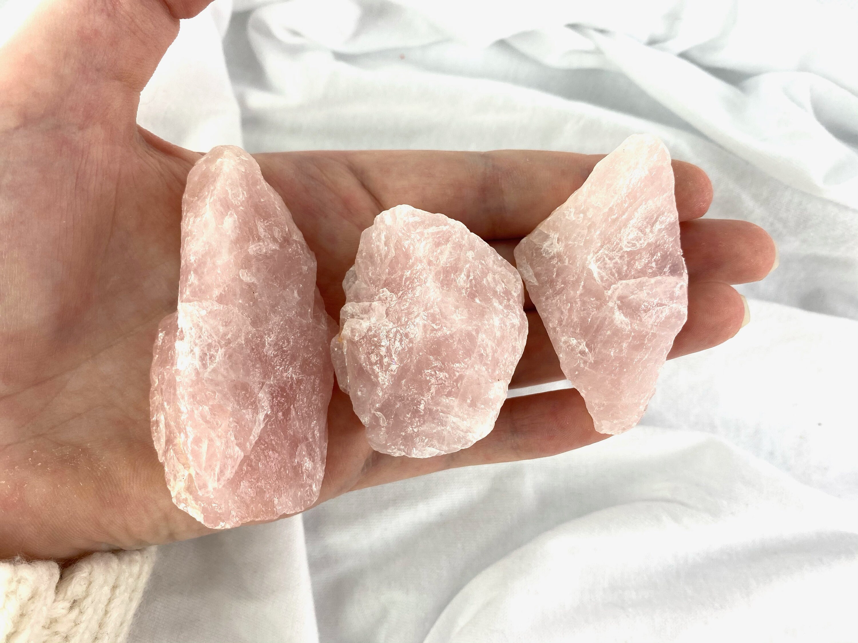 Raw Natural Rose Quartz Rock 3-7+cm, Rose Quartz Rock, Rough Raw Rose…
