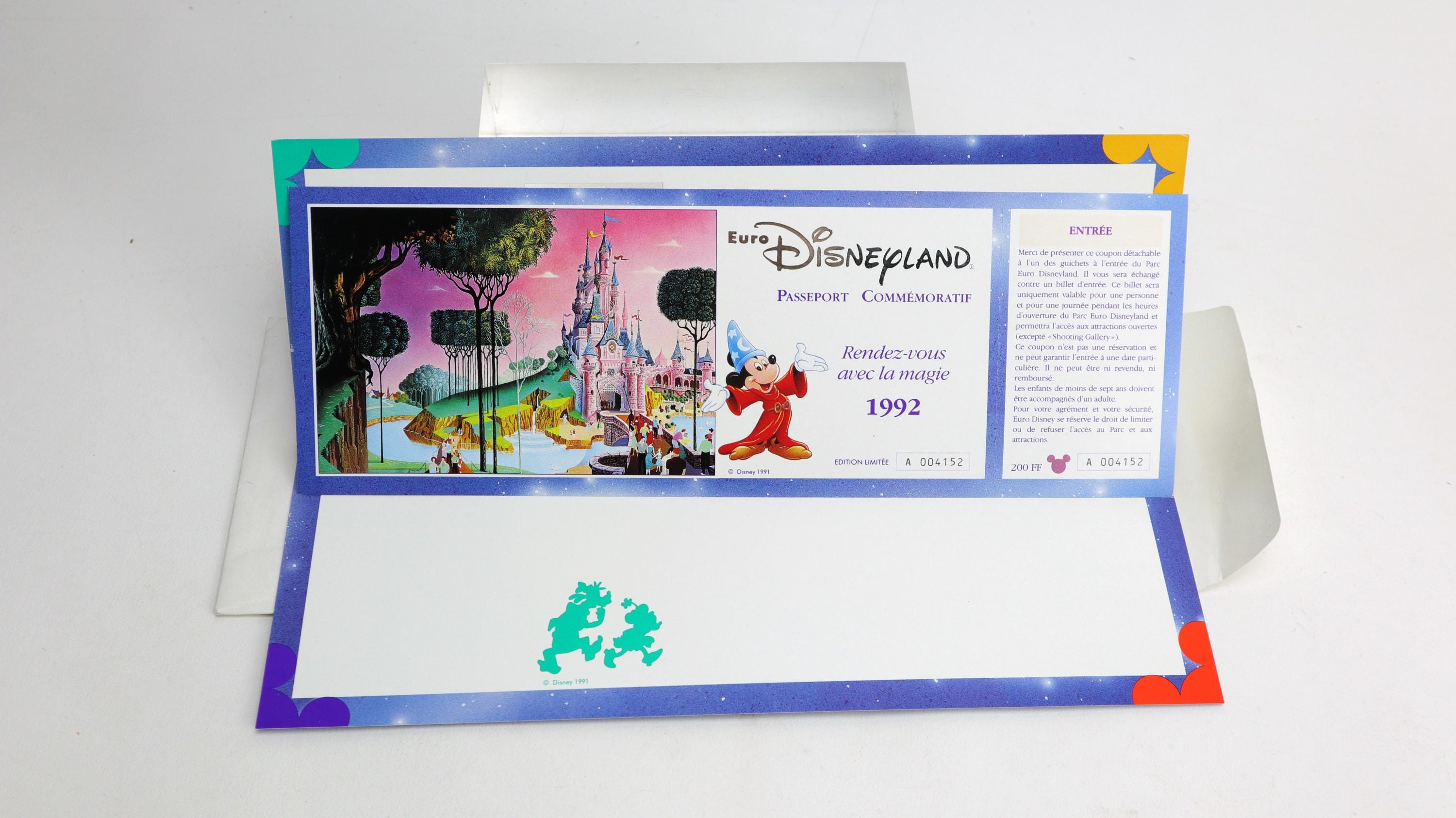 Rare 1992 Limited Edition Euro Disneyland Opening Day Passport