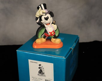 Walt Disney Collectors Society 1997 Member Statue: Magician Mickey "On with the Show!" w/Cert. of Authenticity & Fine Art Print- M-Orig. Box