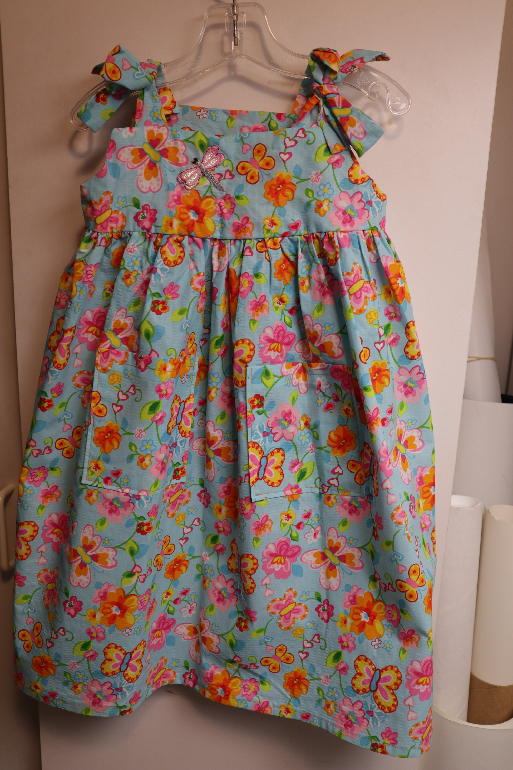 Handmade Little Girl's Size 4T Sun Dress/jumper Tie - Etsy UK