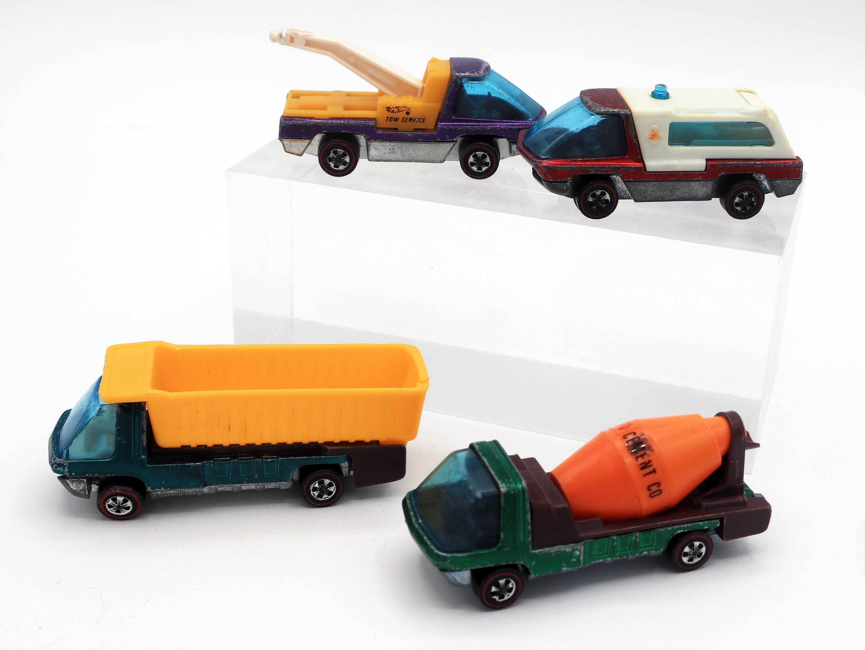 1969 Hot Wheels Heavyweights Vehicles: Green Cement Mixer