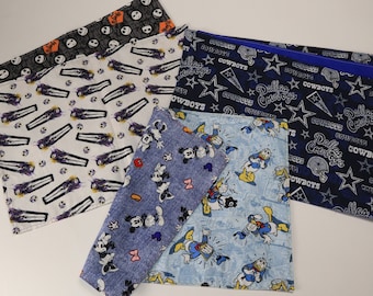 Placemats-Handmade, Reversible, 100% Cotton & Lined-Disney/Burton&#39;s TNBC Jack Skellington, Donald Duck, Mickey/Minnie and Dallas Cowboys