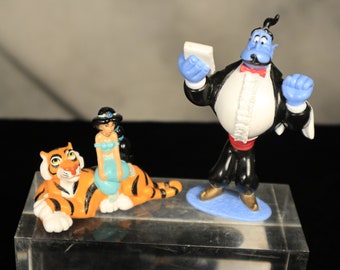 Vintage 1990s Disney Princess Jasmine and Blue Genie From Aladdin