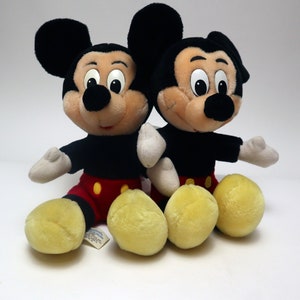 Vintage 1970&#39;s & 1980&#39;s Disneyland/Walt Disney World Classic Mickey Mouse  14-inch Plush Figure - 1 of each available - Mint Condition