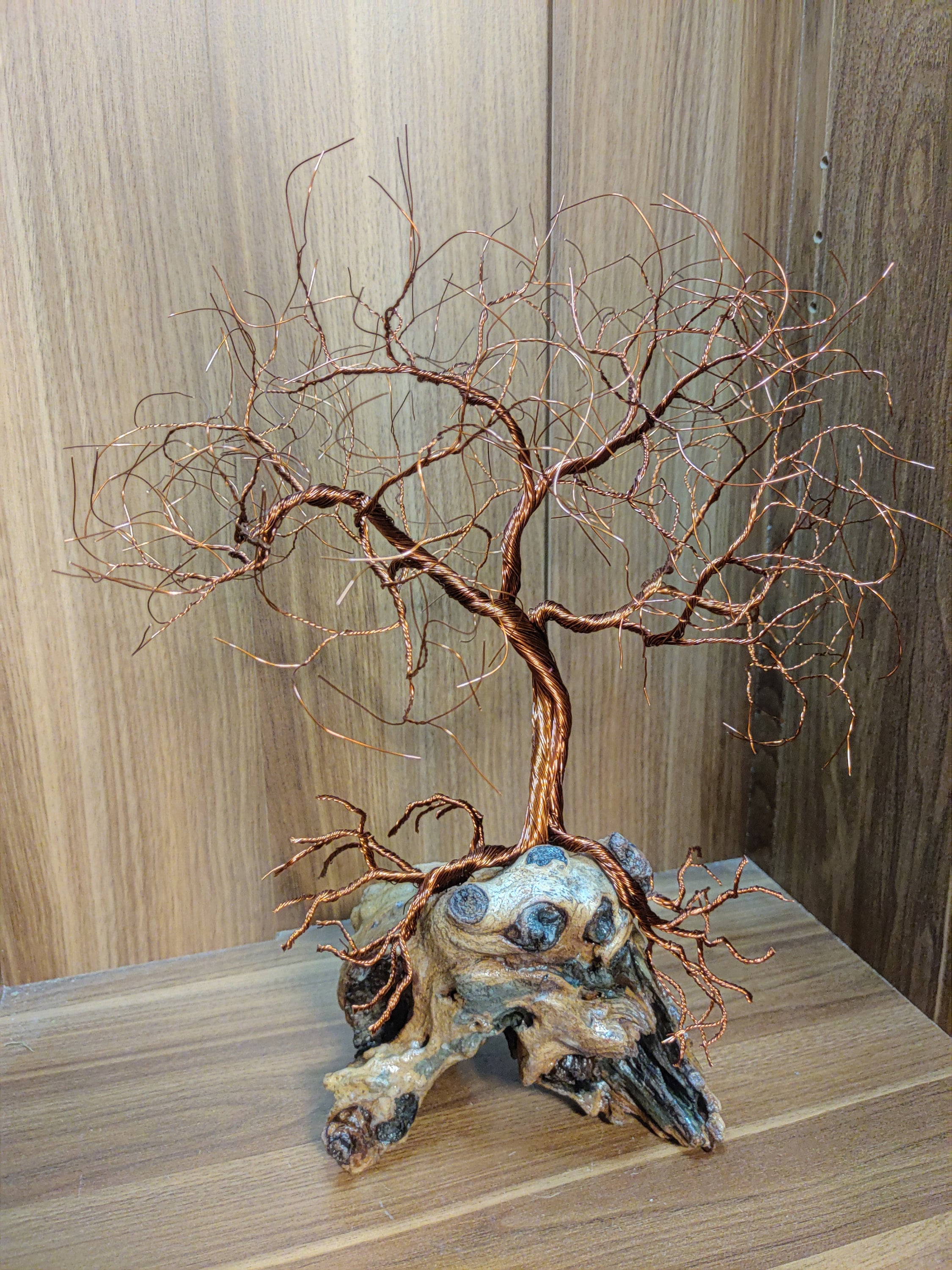 Brown Wire Tree Set on Piece of Wood, Unique Gift, Home Décor, - Etsy