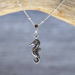 Silver Seahorse Silver Necklace | Beach Lover Gift | Boho Necklace | Seahorse Jewellery Gift