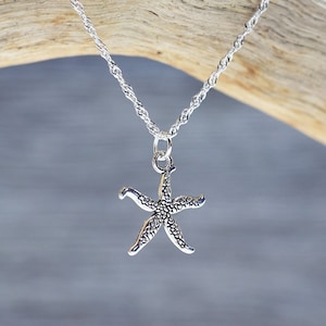 Silver Starfish Silver Necklace | Beach Lover Gift | Boho Necklace | Starfish Jewellery Gift