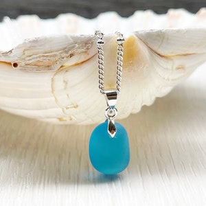 Sea Glass Silver Necklace | Authentic Sea Glass | Beach Lover Gift | Boho Necklace | Sea Glass Jewellery Gift