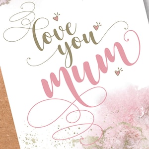 Love You Mamma biglietto di auguri / Festa della mamma / Speciale mamma / Biglietto di compleanno / Per lei / Regalo per la mamma