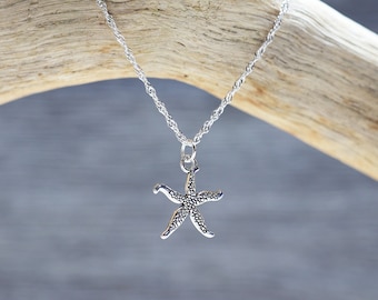 Silver Starfish Silver Necklace | Beach Lover Gift | Boho Necklace | Starfish Jewellery Gift