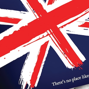Il n’y a pas d’endroit comme la carte de vœux à la maison | Fier d’être | britannique Jour de la Victoire | Grande-Bretagne | Carte d’anniversaire | Drapeau de l’Union Jack | Britannique