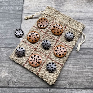 Tic Tac Toe Game | Noughts and Crosses | Kids Activity | Children | Wooden Games | Board Game | Travel Game | Flower
