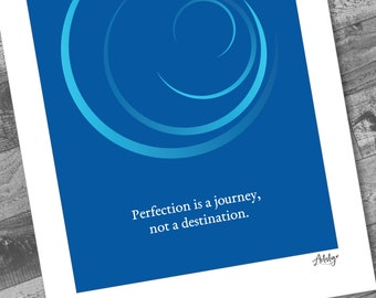 Perfection Poster | Positive Affirmation | Motivational Wall Art | Positive Mindset | Inspirational Quote | Mental Health Gift | Self Care