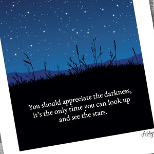 Stars A4 Poster | Positive Affirmation | Motivational Wall Art | Positive Mindset | Inspirational Quote | Mental Health Gift | Self Care