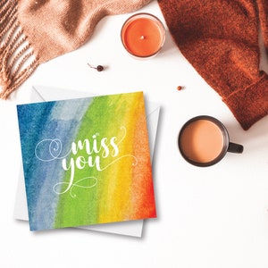 Miss You Greeting Card Thinking of You Card Sympathy Card Miss You Card Greeting Card Love Card 画像 3