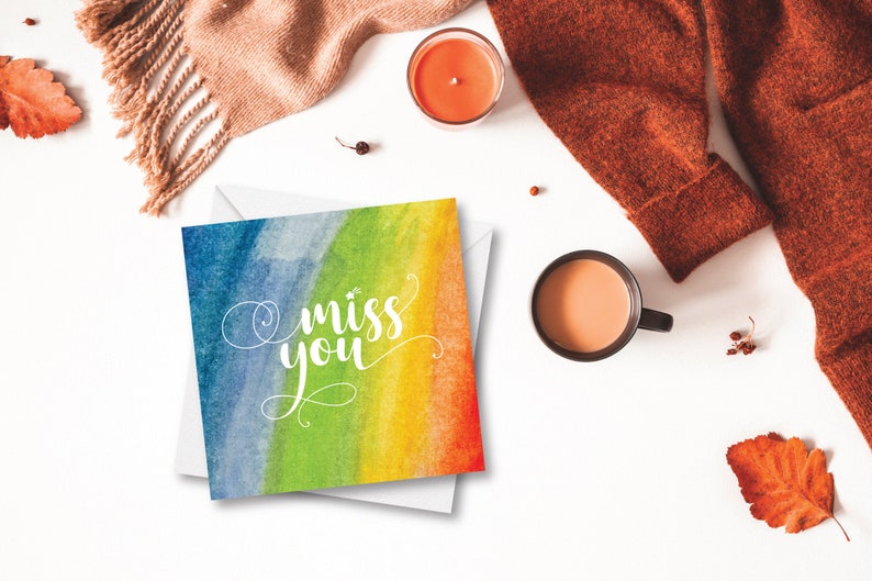 Miss You Greeting Card Thinking of You Card Sympathy Card Miss You Card Greeting Card Love Card 画像 3