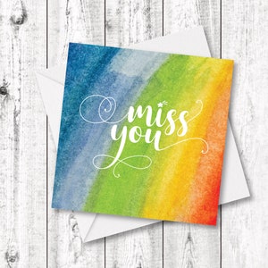 Miss You Greeting Card Thinking of You Card Sympathy Card Miss You Card Greeting Card Love Card 画像 2