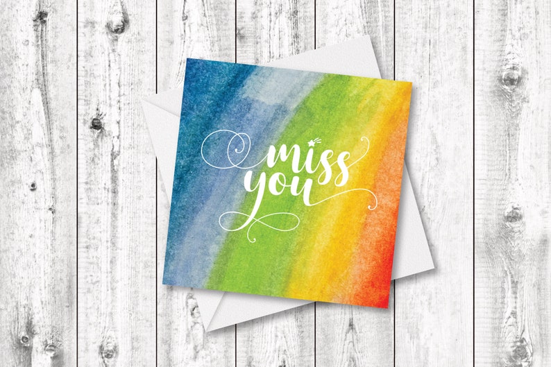 Miss You Greeting Card Thinking of You Card Sympathy Card Miss You Card Greeting Card Love Card 画像 2