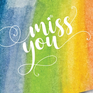 Miss You Greeting Card Thinking of You Card Sympathy Card Miss You Card Greeting Card Love Card 画像 1