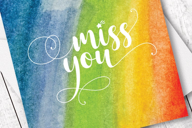 Miss You Greeting Card Thinking of You Card Sympathy Card Miss You Card Greeting Card Love Card 画像 1